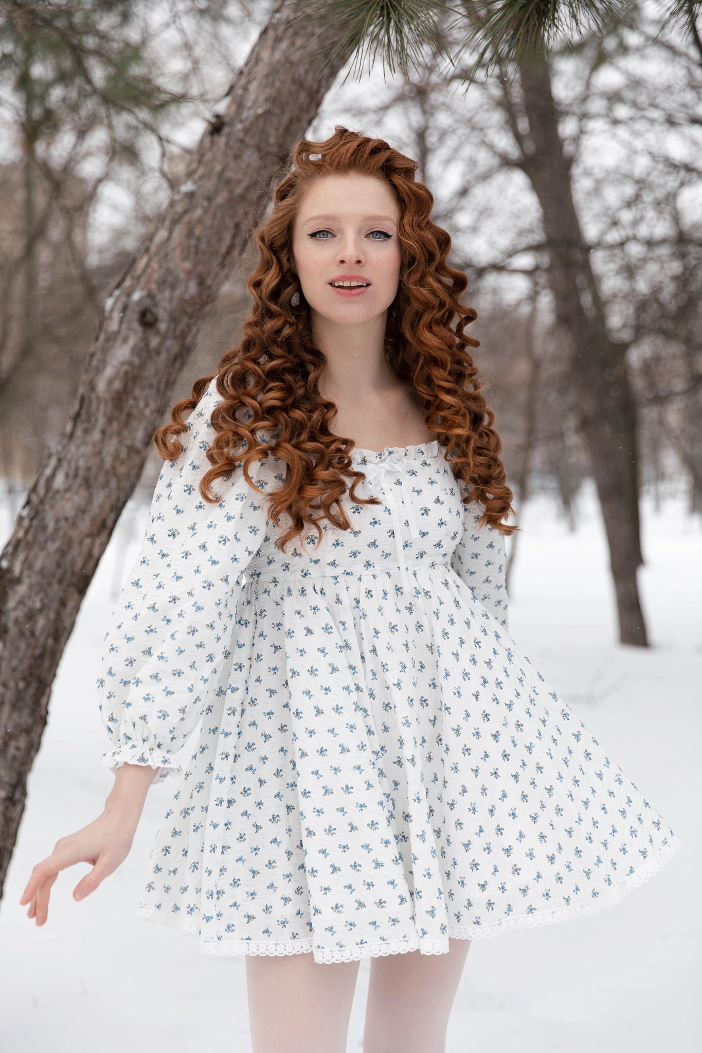 Isabelle Babydoll Long Sleeve Mini Dress – Smitten Label